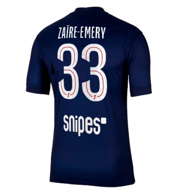 Paris Saint-Germain Warren Zaire-Emery #33 Hjemmebanetrøje 2025-26 Kortærmet